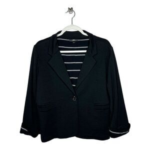 EMU‎ Austrilia Womens Merino Wool Blazer Jacket Size Large Black Lined Career